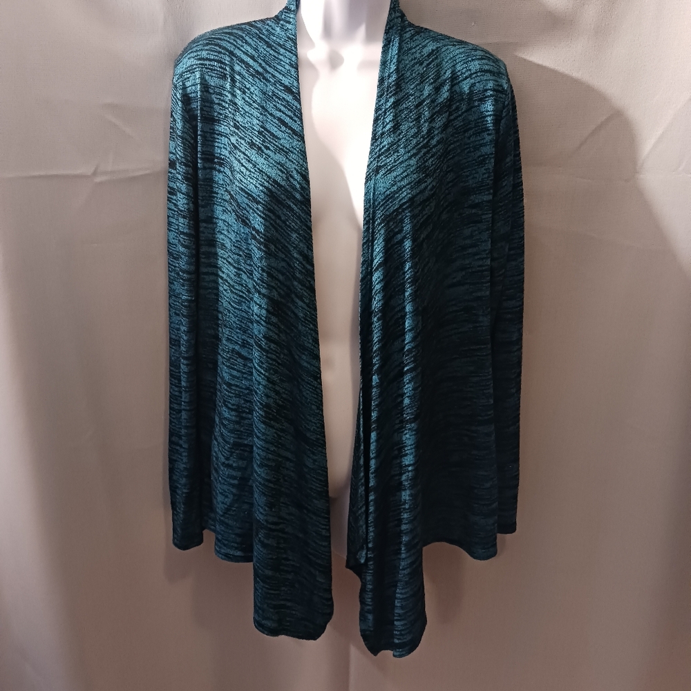 Teal Asymmetrical Open Front Women's Cover Size L Lightweight